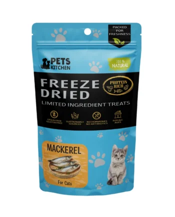 Pets Kitchen Freeze Dried Mackerel Treats For Cats - 40G